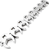 Toolzone 8pc Jumbo Crows Foot Feet Wrench Spanner Set 3/8" Metric 10mm - 22mm